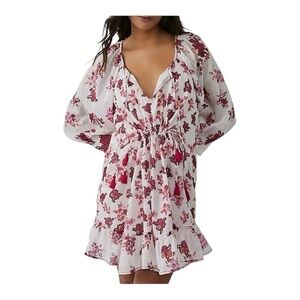 Free People Camella Floral Mini Dress - Size Large